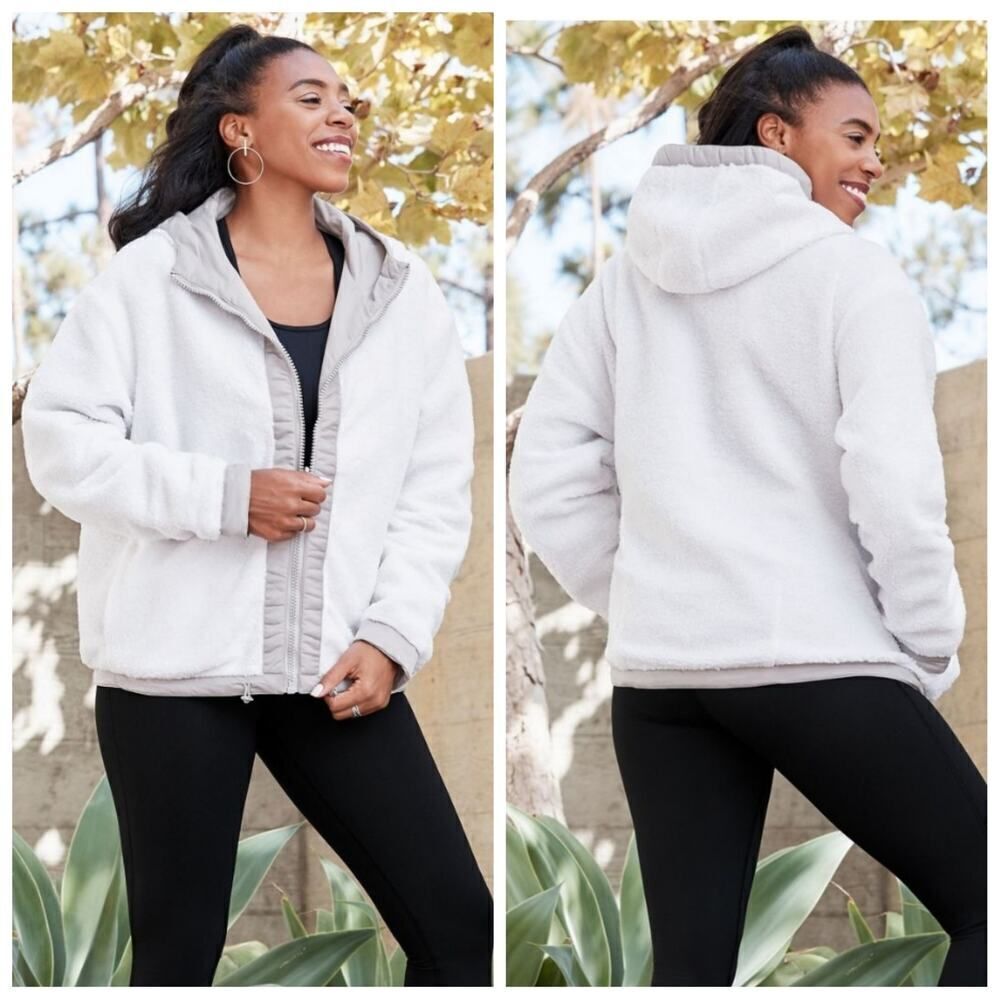 Fabletics Reversible Cher Polar Fleece Jacket sz M